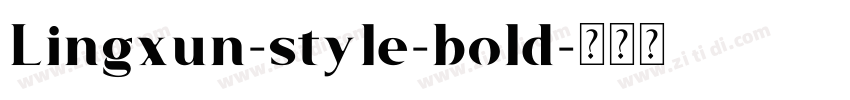 Lingxun-style-bold字体转换