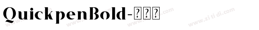 QuickpenBold字体转换