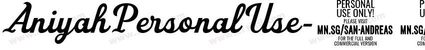 AniyahPersonalUse字体转换