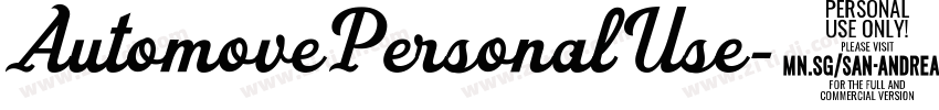 AutomovePersonalUse字体转换 AutomovePersonalUse字体转换