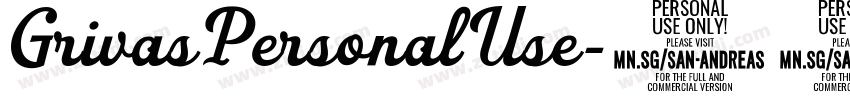 GrivasPersonalUse字体转换