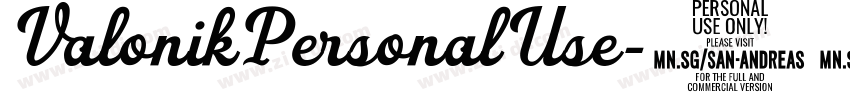 ValonikPersonalUse字体转换