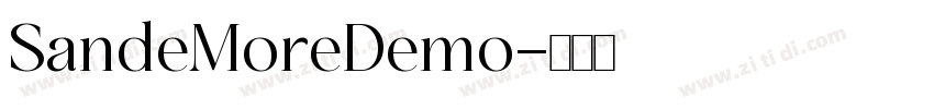 SandeMoreDemo字体转换