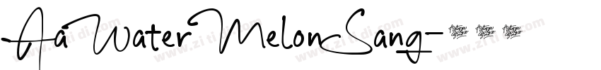 AaWaterMelonSang字体转换