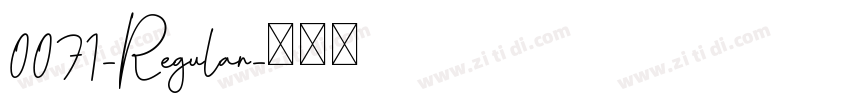 0071-Regular字体转换