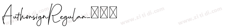 AuthorsignRegular字体转换