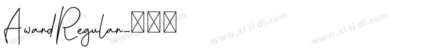 AwardRegular字体转换