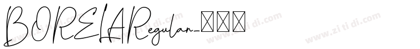 BORELARegular字体转换