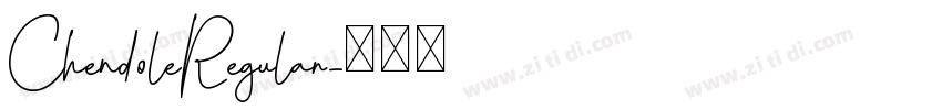 ChendoleRegular字体转换