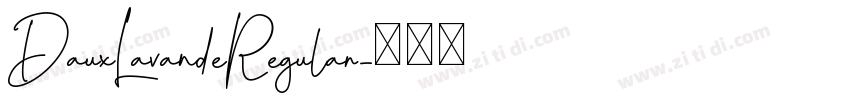 DauxLavandeRegular字体转换