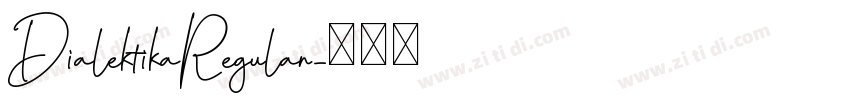 DialektikaRegular字体转换