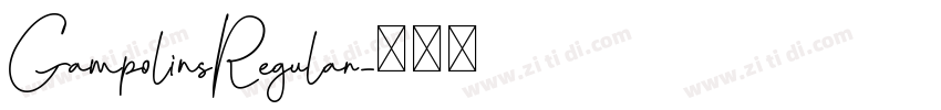 GampolinsRegular字体转换