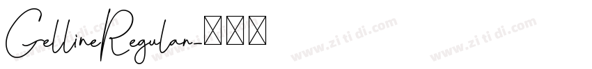 GellineRegular字体转换