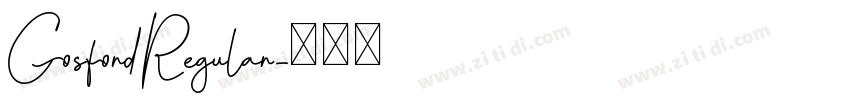 GosfordRegular字体转换