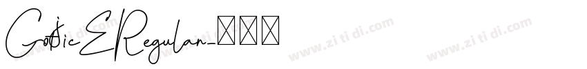 GotjicERegular字体转换