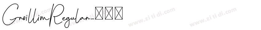 GroillimRegular字体转换