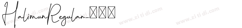 HalimunRegular字体转换