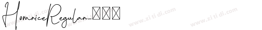 HomriceRegular字体转换