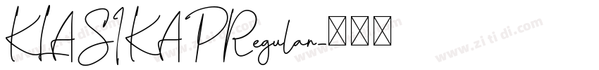 KLASIKAPRegular字体转换