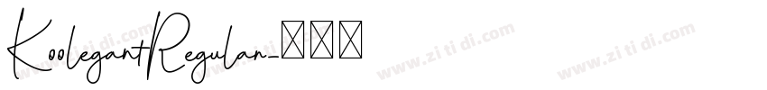 KoolegantRegular字体转换