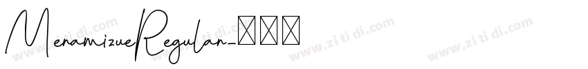 MeramizueRegular字体转换