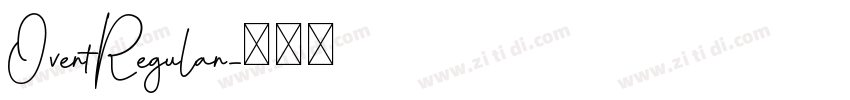OvertRegular字体转换
