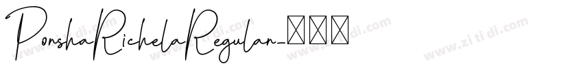 PorshaRichelaRegular字体转换