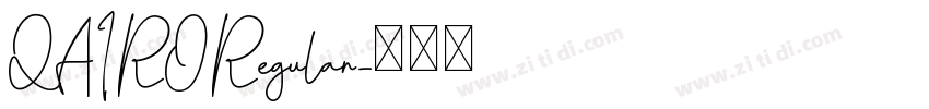 QAIRORegular字体转换