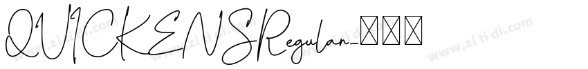 QUICKENSRegular字体转换