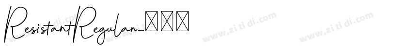 ResistantRegular字体转换