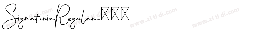 SignaturiaRegular字体转换
