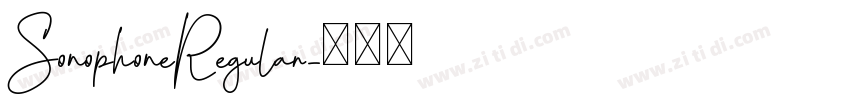 SonophoneRegular字体转换