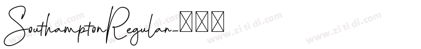 SouthamptonRegular字体转换