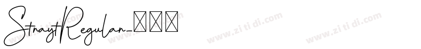 StraytRegular字体转换