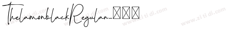 ThelamonblackRegular字体转换