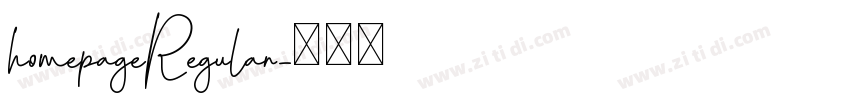 homepageRegular字体转换
