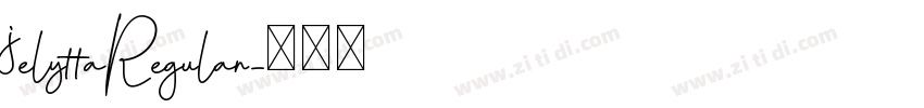 jelyttaRegular字体转换