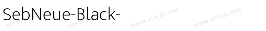SebNeue-Black字体转换