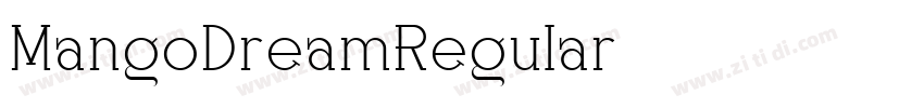 MangoDreamRegular字体转换