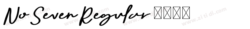 NoSevenRegular字体转换
