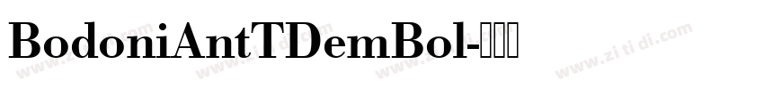 BodoniAntTDemBol字体转换