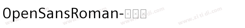 0penSansRoman字体转换