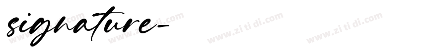 signature字体转换
