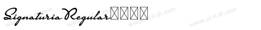 SignaturiaRegular字体转换