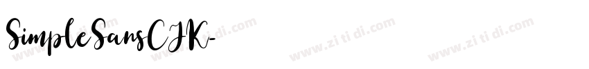 SimpleSansCJK字体转换
