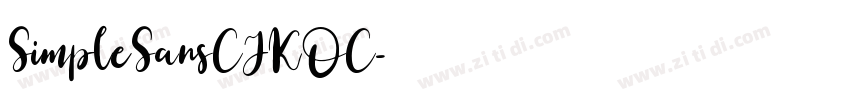 SimpleSansCJKOC字体转换