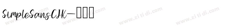 SimpleSansCJK字体转换
