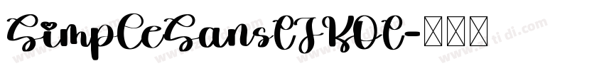 SimpleSansCJKOC字体转换