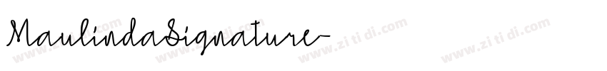 MaulindaSignature字体转换