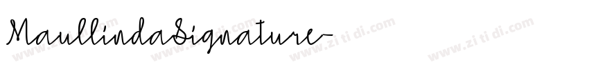 MaullindaSignature字体转换